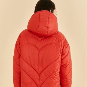 Farm Rio - Vintage Wave Reversible Puffer Jacket - size M